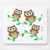 schattige uil cartoon muismat (Voorkant)