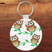 schattige uil cartoon sleutelhanger (Voorkant)