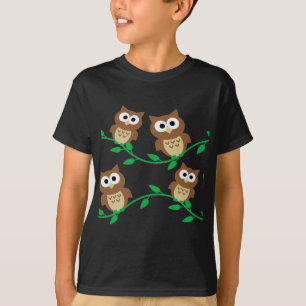 schattige uil cartoon t-shirt