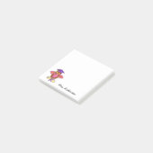 Schattige Uil Diploma Docent Naam Wit 3 x 3 Post-it® Notes (Schuin)