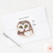 Schattige Uil, Dit boek behoort tot Bookplate Ronde Sticker (Envelop)