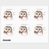 Schattige Uil, Dit boek behoort tot Bookplate Ronde Sticker (Vel)