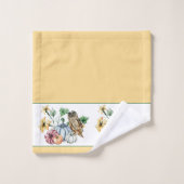 Schattige uil en herfstpompoenen bad handdoek (Wasdoekje)