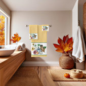 Schattige uil en herfstpompoenen bad handdoek