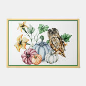 Schattige uil en herfstpompoenen deurmat (Voorkant)