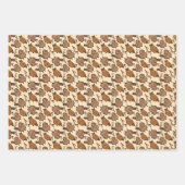 schattige uil en vogelpatroon inpakpapier vel (Voorkant 2)