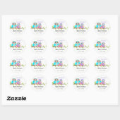 Schattige Uil Familie Meisje Baby shower Sticker (Vel)