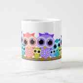 schattige uil grote koffiekop (Voorkant)