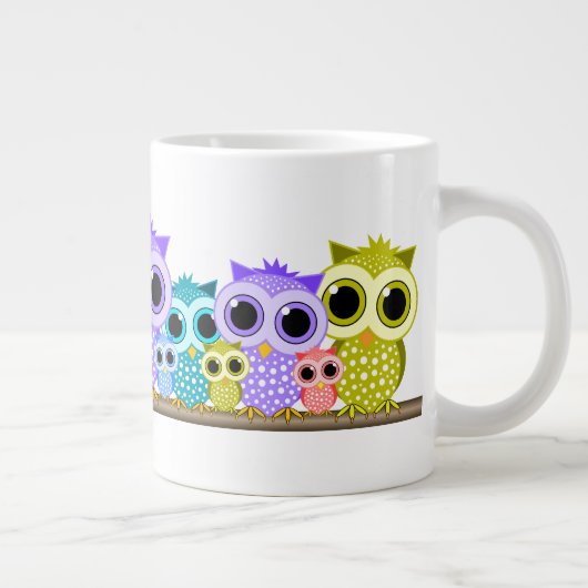 schattige uil grote koffiekop (Rechts)