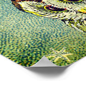 schattige uil illustratie poster (Hoek)