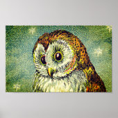  schattige uil illustratie poster (Voorkant)