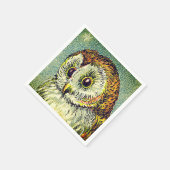  schattige uil illustratie servet (Hoek)