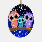 schattige uil keramisch ornament (Rechts)