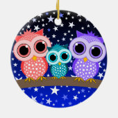 schattige uil keramisch ornament (Achterkant)