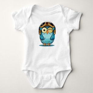 Schattige uil knipperende ogen cartoon-43345 romper