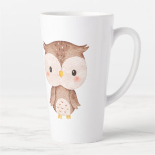 Schattige uil latte mok