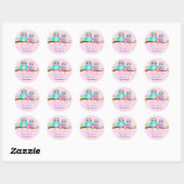 Schattige Uil Meisje Baby shower Stickers (Vel)