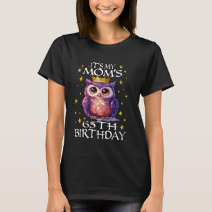 Schattige uil Moeder Moeder 65e verjaardag kroon s T-shirt