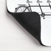 schattige uil op tandem fiets muismat (Hoek)