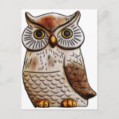 schattige uil, schattig, vogel, grappig, dierlijk, briefkaart (Voorkant)