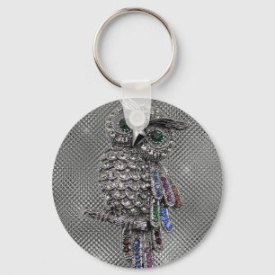 schattige uil sleutelhanger