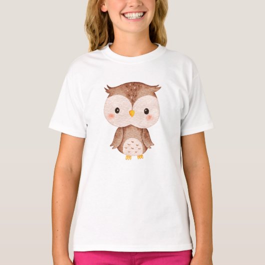 Schattige uil t-shirt (Voorkant)