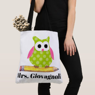 Schattige Uil Teacher Tas - Zie terug!