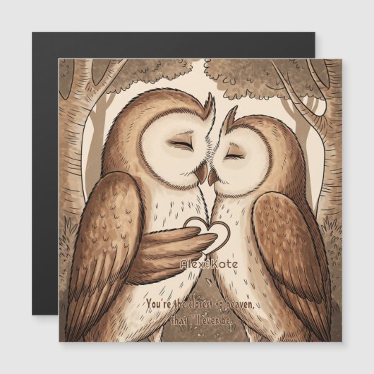 Schattige Uil Valentijnsdag (Voorkant / Achterkant)