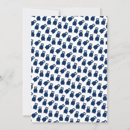 Schattige Uil Verjaardagsfeest Kaart (Achterkant)