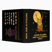 Schattige Uil Waterverf Stijl Naam School Jaar