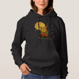 Schattige Uil Waterverf Stijl Naam School Jaar op  Hoodie