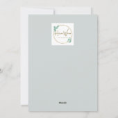 Schattige Uil Winterdagen Grijs Neutrals Blank Feestdagenkaart (Achterkant)