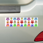 schattige uilen bumpersticker (Op auto)