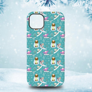 Schattige uilen genieten van een winterdag Case-Mate iPhone 14 plus hoesje