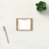 Schattige uilen op bruine Post It-notitie Post-it® Notes (Kantoor)