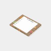 Schattige uilen op bruine Post It-notitie Post-it® Notes (Schuin)
