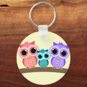 schattige uilen sleutelhanger (Voorkant)
