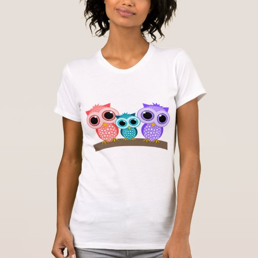 schattige uilen t-shirt (Voorkant)