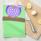 schattige uilen theedoek (Quarter Fold)