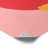 Schattige uilen Uil totem 3 Rood Paars Groen Poster (Hoek)