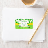 Schattige uilen zegeningen St. Patrick's Day Etiket (Insitu)