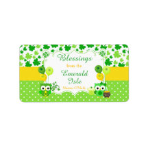 Schattige uilen zegeningen St. Patrick's Day