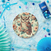  Schattige uilenpatroon Papieren Bordje (Feest)