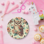  Schattige uilenpatroon Papieren Bordje (Feest)