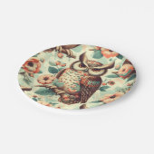  Schattige uilenpatroon Papieren Bordje (Gekanteld)