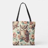 Schattige uilenpatroon Tote Bag (Achterkant)