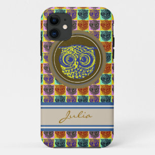 schattige uilvogel iPhone 11 hoesje