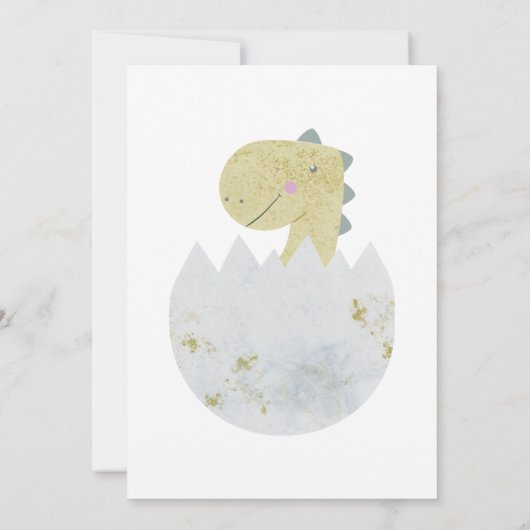 Schattige uitkomen Binnenkort Dinosaurus in Egg Ba Kaart (Achterkant)