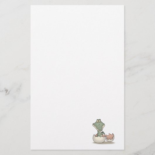 schattige uitkomende baby alligator briefpapier (Voorkant)
