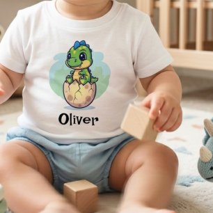 Schattige uitkomende baby dinosaurus